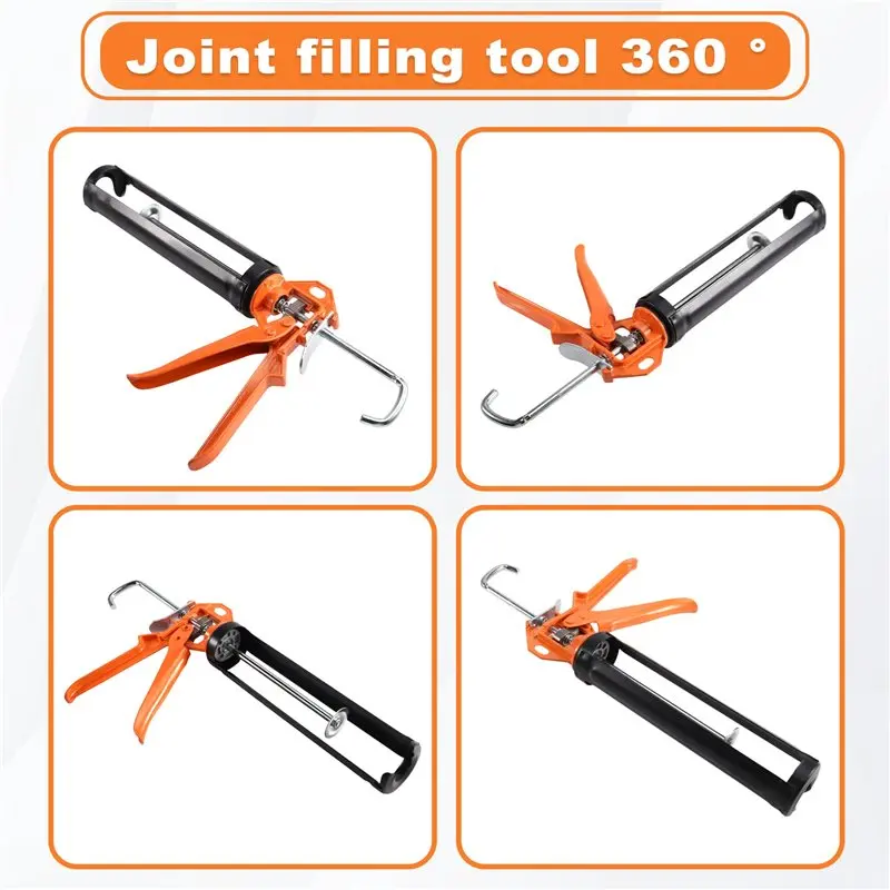 ABYN-No Drip Caulk Tool,360° Rotary Design Silicone Applicator For 10Oz Tubing, Home Repair, Bathroom Sealing Caulking Tool