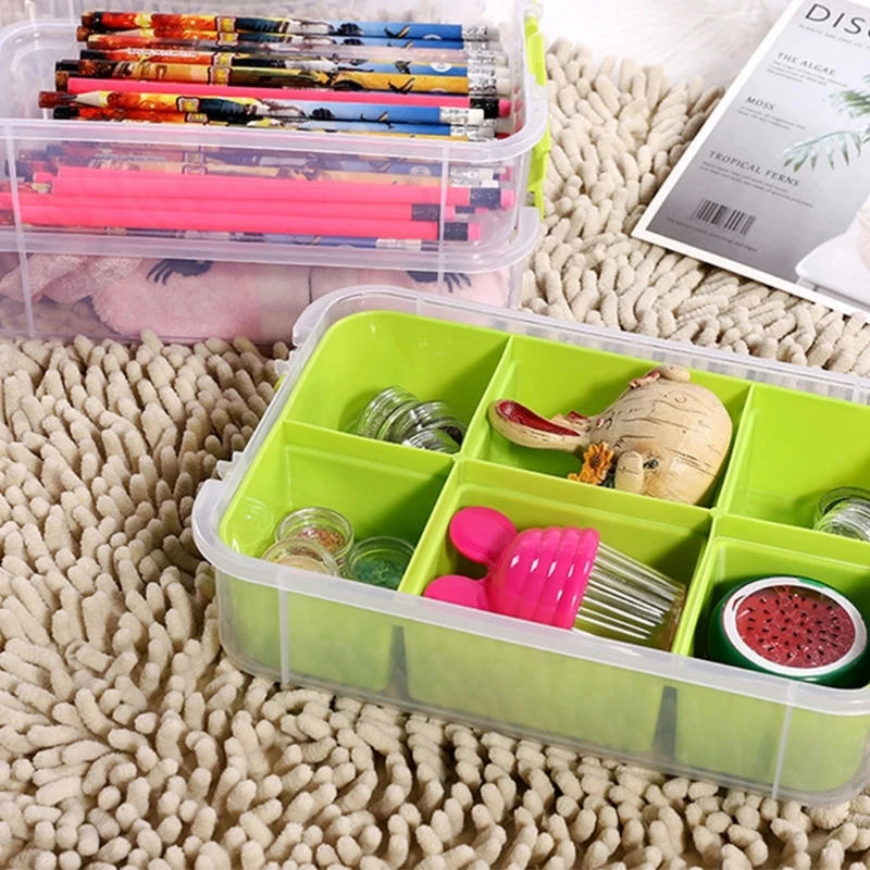 Storage Box Stackable Storage Organisers Large Capacity Storage Box 3 Layer Storage Container for Building Blocks