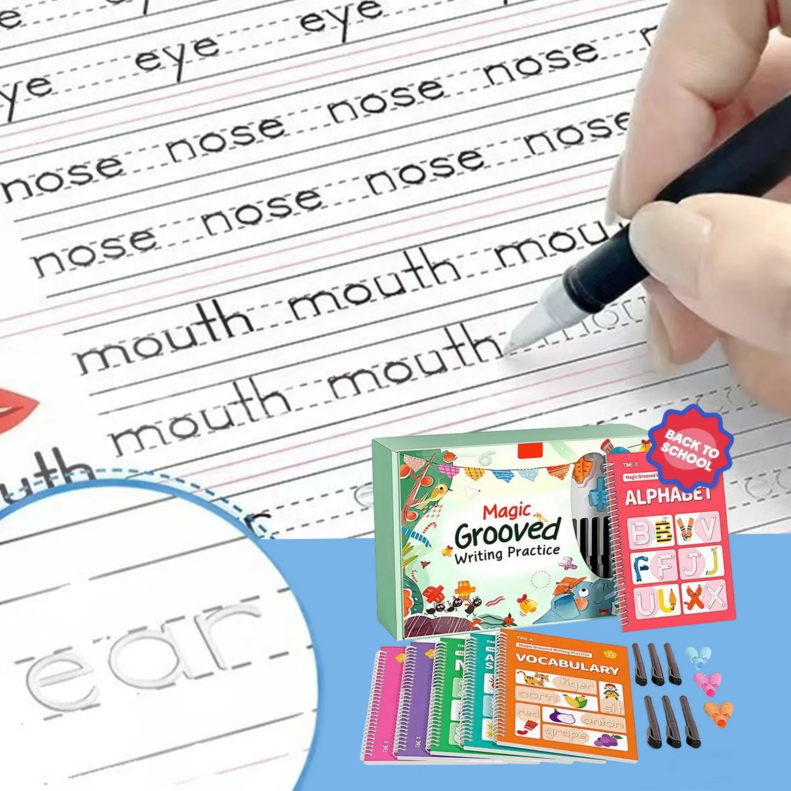 Handwriting Workbooks Reusable Handwriting Practice Books Letter Tracing Books for Kids Ages 3-5 Preschool Learning Activities