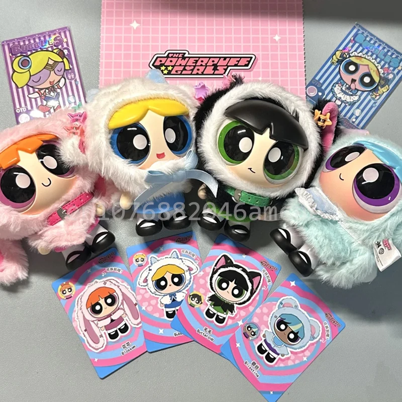 Blind Box The Powerpuff Girls Cloak Doll Serie Change Clothe Plush Pendant Doll Cartoon Animation Periphery Ornament Decoration