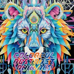 Coloringbook Colorful Agstract Animals Stress Relief Coloring Handbook Graffiti Painting Drawing Art Book Stationerys for Elder