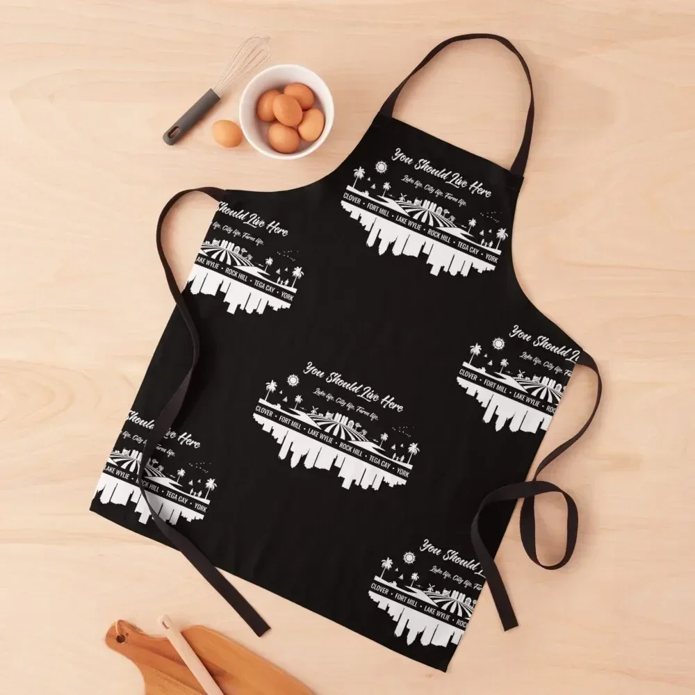 You Should Live Here York County Apron Kitchen Novel Kitchen Accessories women's work Waterproof Kitchen For Women Apron