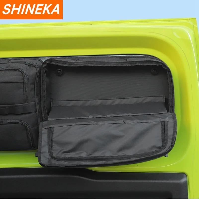 SHINEKA Car Tailgate Storage Bag Organizer Tool Multi-Pockets Cargo Bag For Suzuki Jimny 2019 2020 2021 2022 2023 Up Accessories