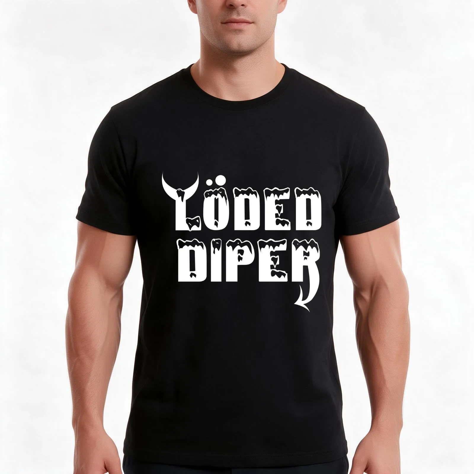 Loded Diper Essential T-Shirt Summer Casual Cotton Tee Oversized Streetwear Tops Vintage Graphic Print Unisex Men Women