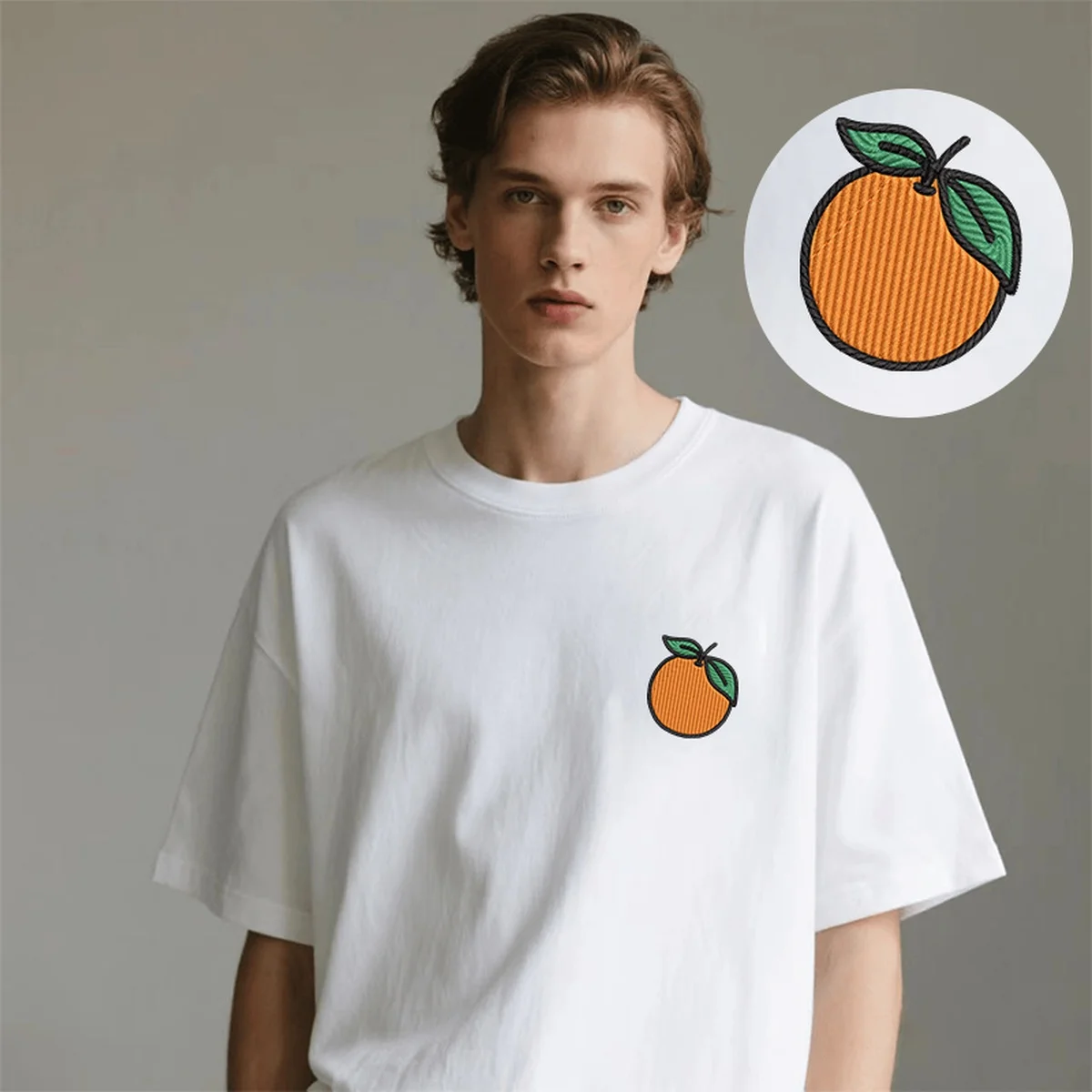 

Citrus Men Women T-Shirt Y2K Embroidery Detail Luxury Cotton Top Tees Smooth Embroideried Print Hangouts Stylish T-Shirts