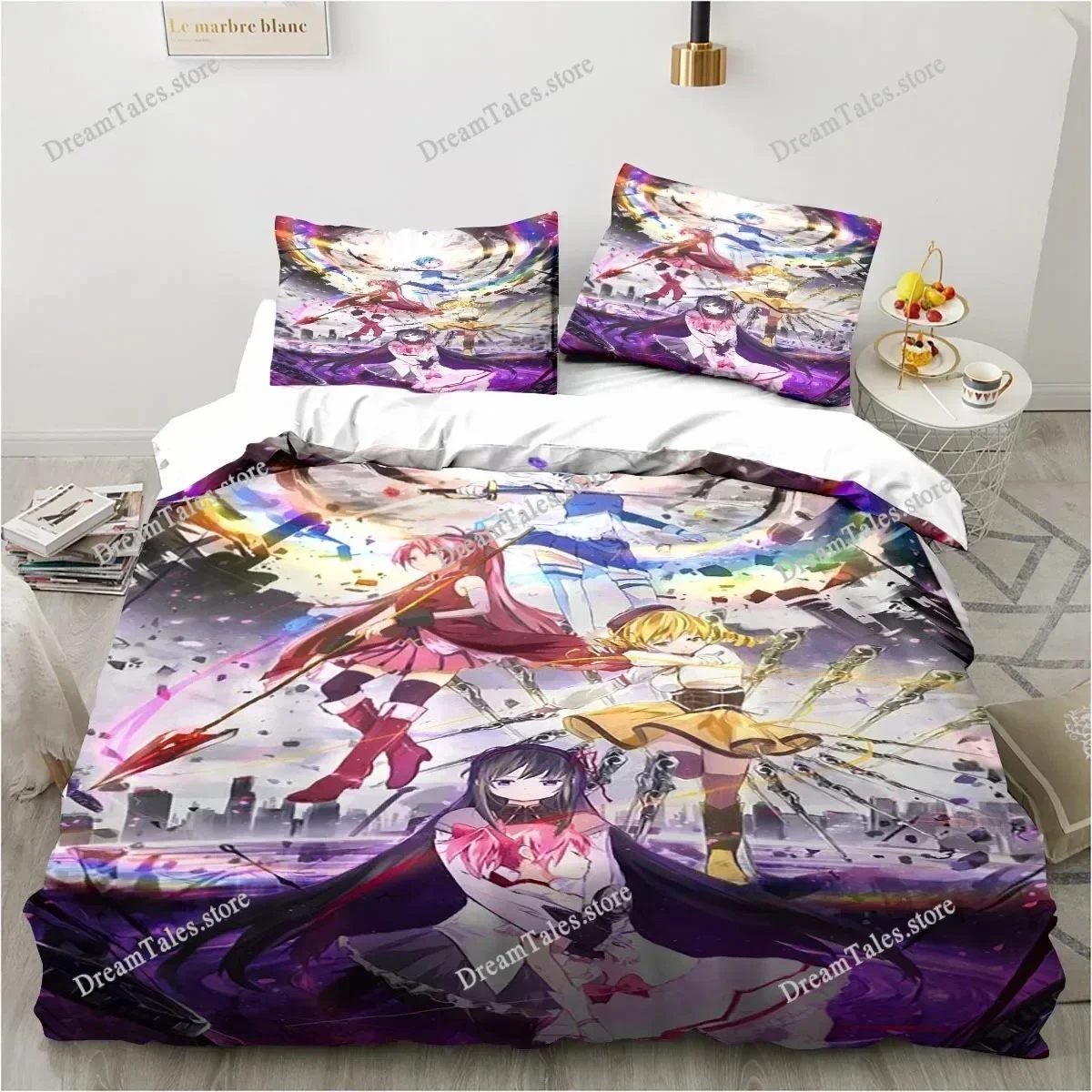 Puella Magi Madoka Magica Bedding Set Boys Girls Twin Queen Size Duvet Cover Pillowcase Bed Kid Adult Fashion Luxury Gift519