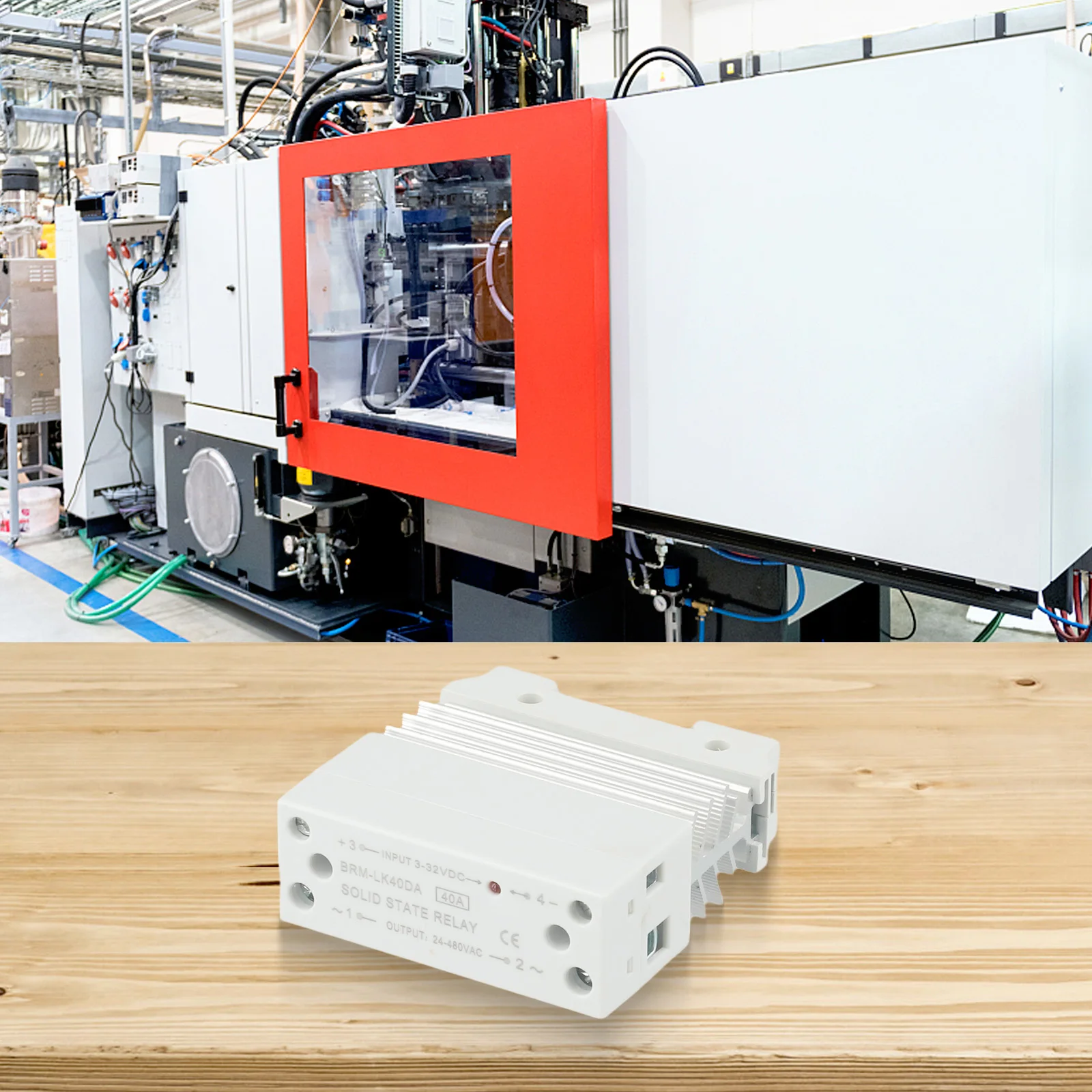 

Rail Mounted Solid State Relay 40A DC Control AC Relay Heat Dissipation Integrated Off-state Leakage Current 2mA