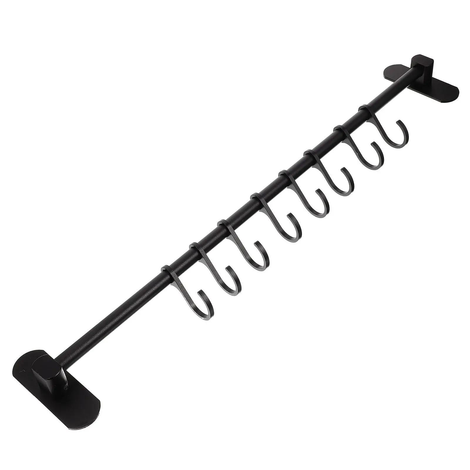 

Aluminum Movable Door Back No Punch Hook Multi-Functional Wall Mounted Coat Rack for Bedroom Clothes Hat Storage