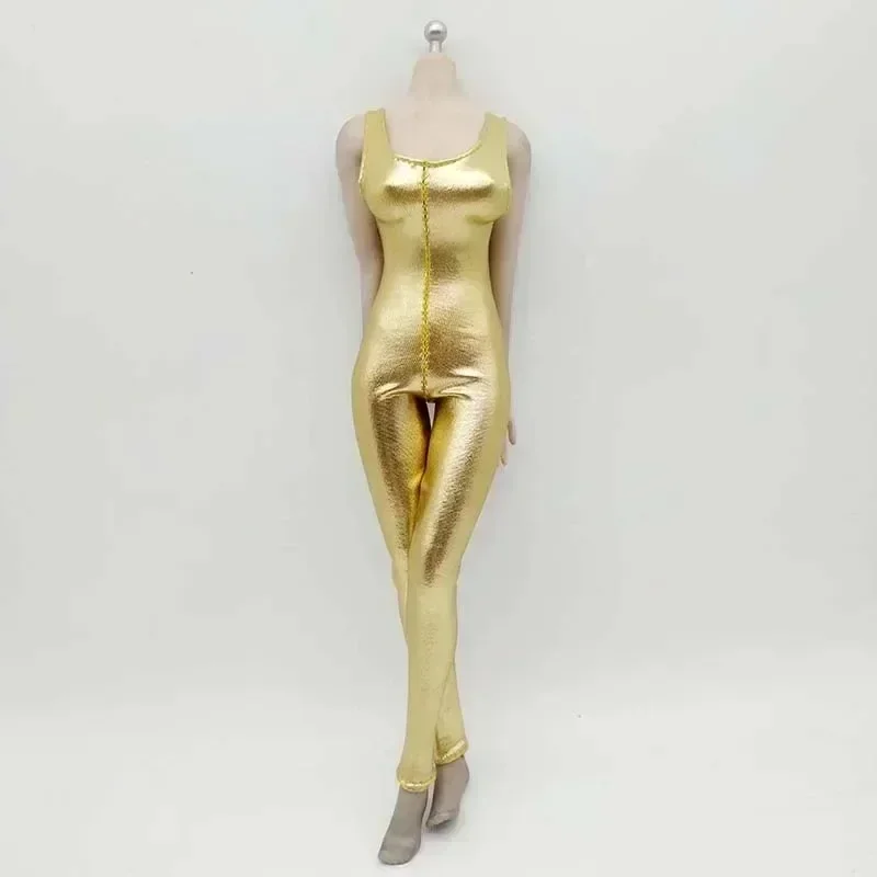 Moda macacão 1/6 escala feminino sexy bodysuit estiramento uniforme de combate apertado roupas modelo para 12 "figura soldado boneca