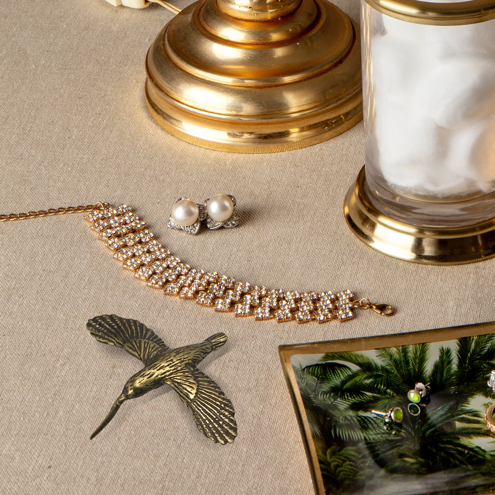 

2pcs Copper Bird Figurines Vintage Home Decor Animal Statue Light Brown Retro Desktop Pieces Small Craft Artwork