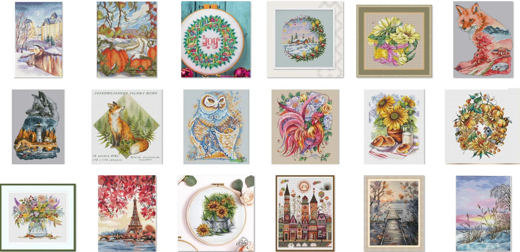 

Top Quality Lovely -The first snow of winter 34-40 Counted Cross Stitch Kit Cross Stitch Set Cotton Embroidery Kits