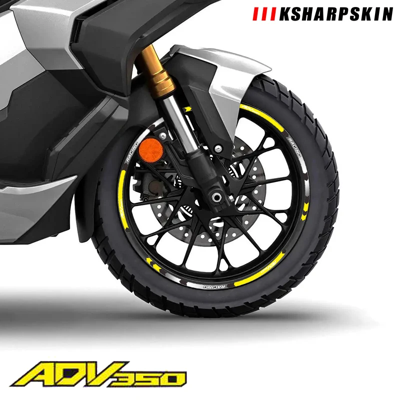 

Motorcycle tire inner ring reflective stripe stickers multicolor waterproof decals for ADV350
