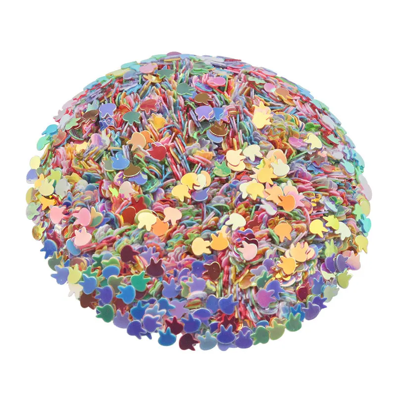 

20 грамм/упак. 4 мм кроличья голова ПВХ блестки подходят для различных украшений ручной работы DIY свадебные поделки одежда швейные аксессуары