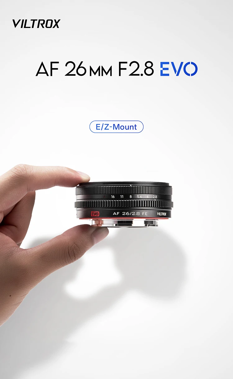 Viltrox AF 26mm F2.8 EVO Vollformat Pancake-Objektiv Ultraleichtes Metall-Objektiv mit Doppelsteuerring und Magnetischer Blende für Sony E Nikon Z – Detail 1