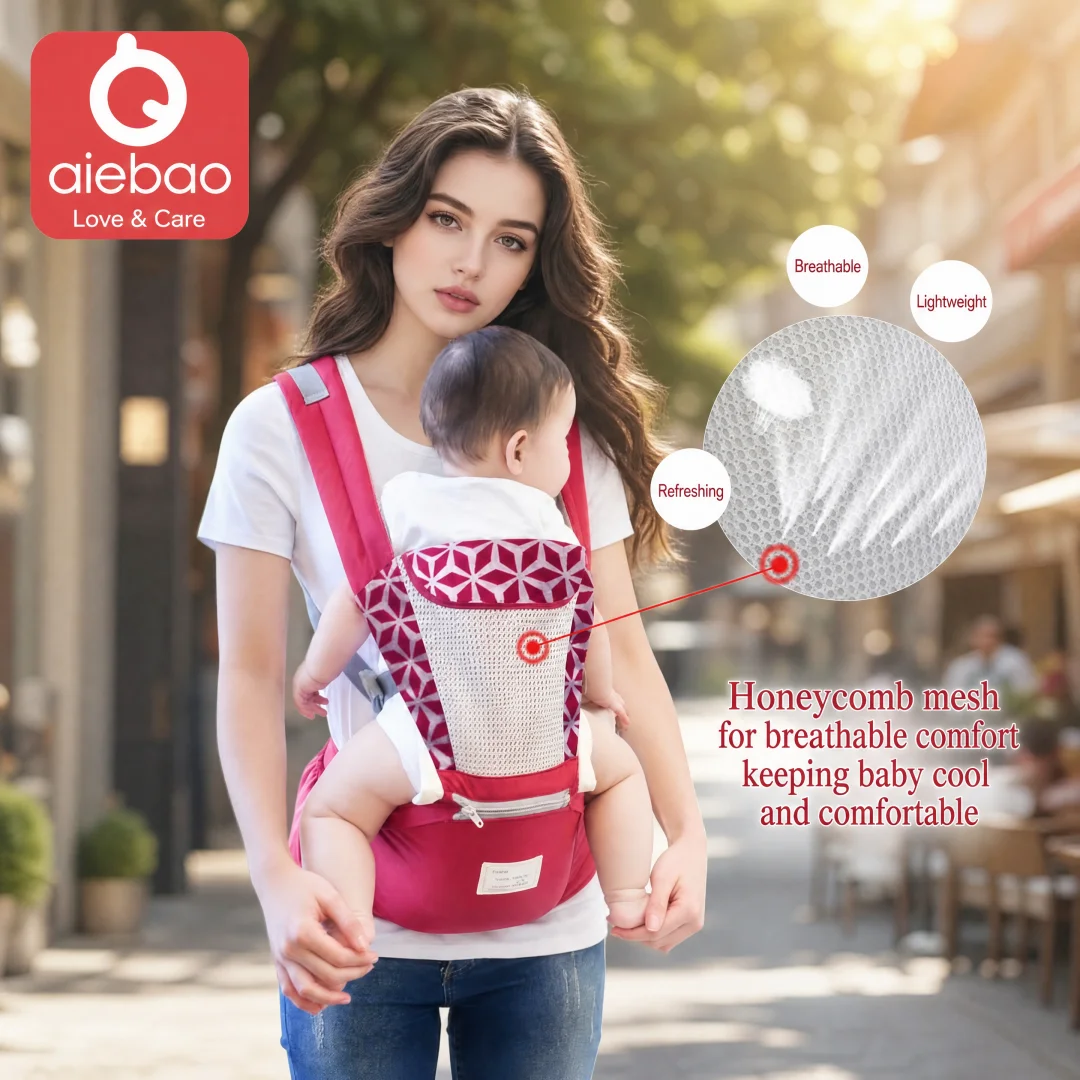 Baby carrier waist stool is lightweight and multi-functional for all seasons. It has multi-functional front and rear carriers. I