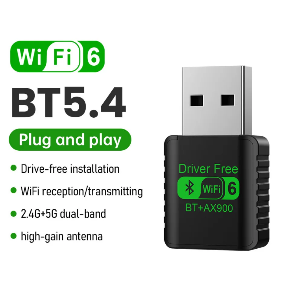 900Mbps USB WiFi Bluetooth 5.4 Adapter 2in1 Dongle Dual Band 2.4G 5GHz WiFi 5 Network Wireless Wlan Receiver DRIVER FREE