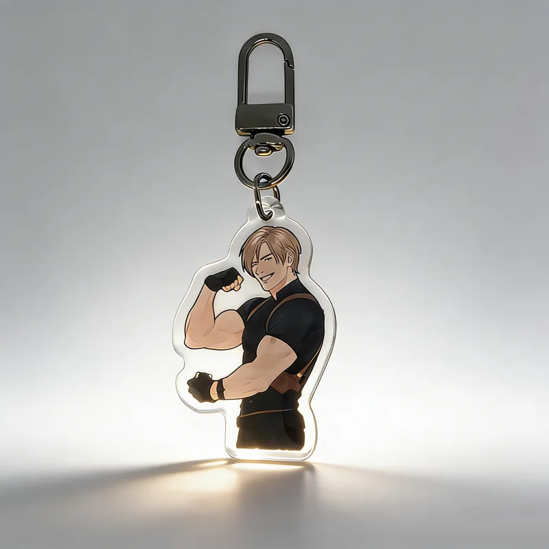 LEON KENNEDY ACRYLIC Keychain !!Resident Evil Cute cartoon game Character pendant