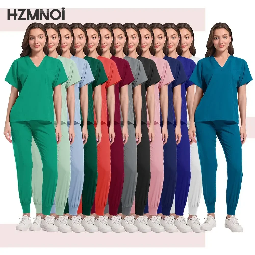 Unisex Medical Uniforms Men Women Nursing Clothes Beauty Costume Nurse Scrubs Sets Doctor Dentist Workwear Clinical Tops Pants