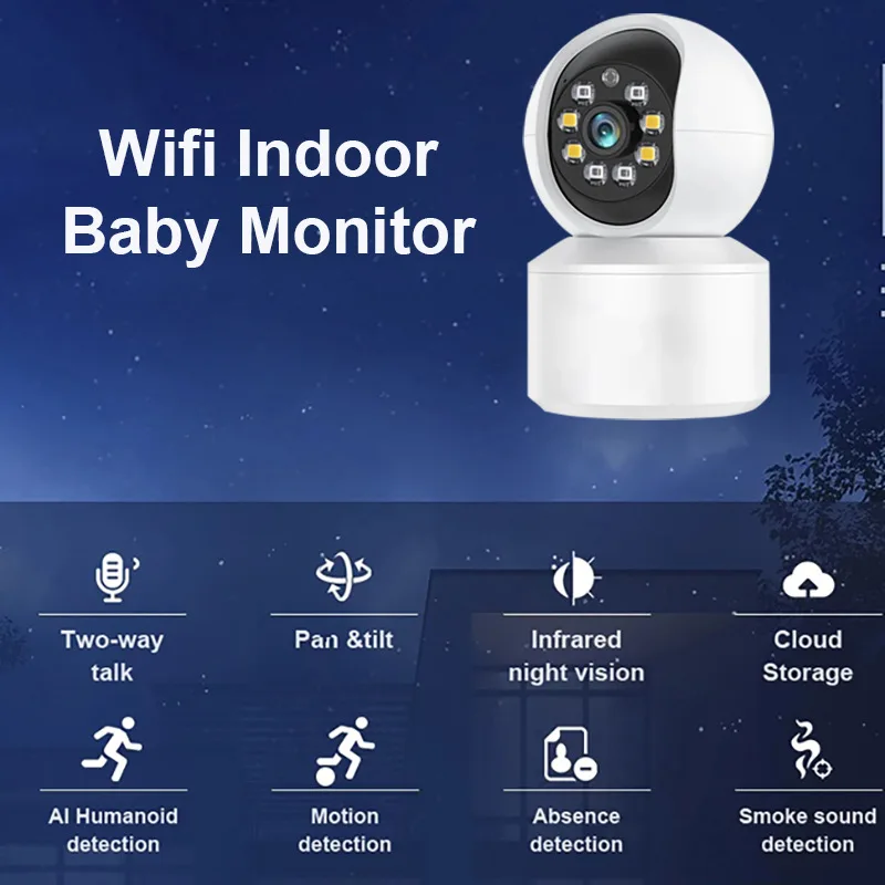 5MP Indoor Security Camera - 360° Panoramic View 500W HD Night Vision  Wireless Remote Monitoring for Home eCommerce
