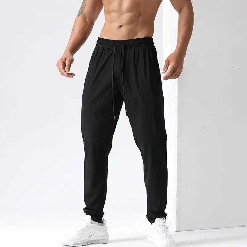 

Mens Gym Casual Sweatpants Breathable Quick-Drying Ice Silk Leisure Pants Bodybuilding Sweatpants Golf Athletic Fitness Bottoms