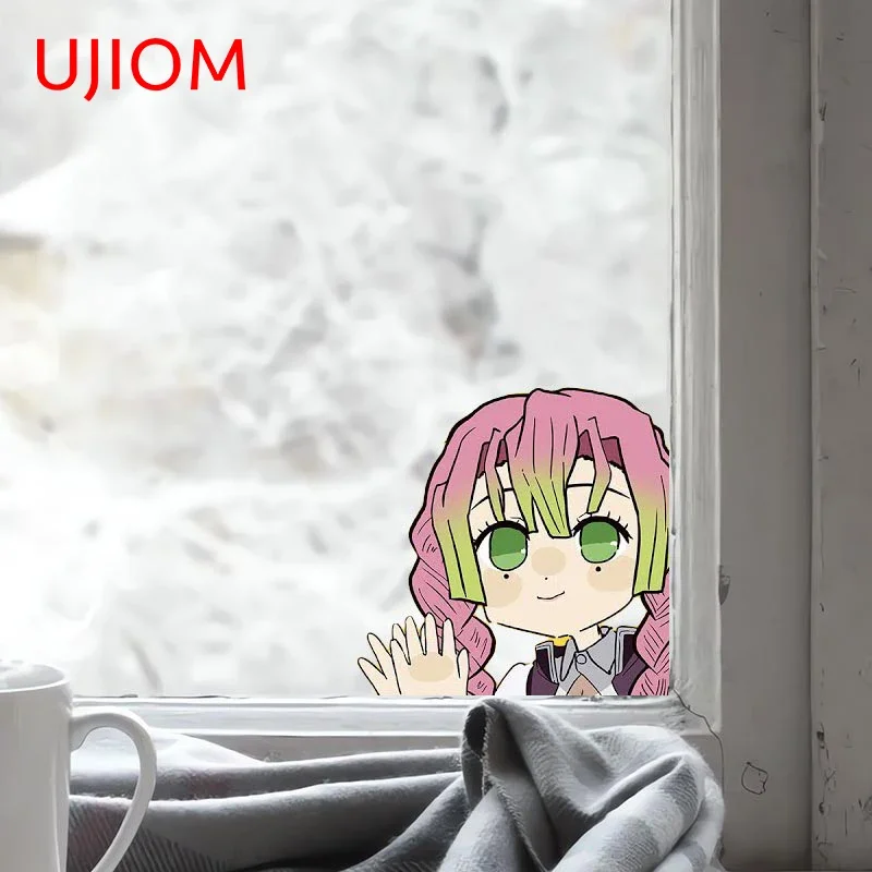 UJIOM аниме Demon Slayer Kanroji Mitsuri Kawayi Wall Peeker наклейка устойчивая к царапинам наклейка подходит для декора гостиной UJIOM аниме Demon Slayer Kanroji Mitsuri Kawayi Wall Peeker наклейка устойчивая к царапинам наклейка подходит для декора гостиной