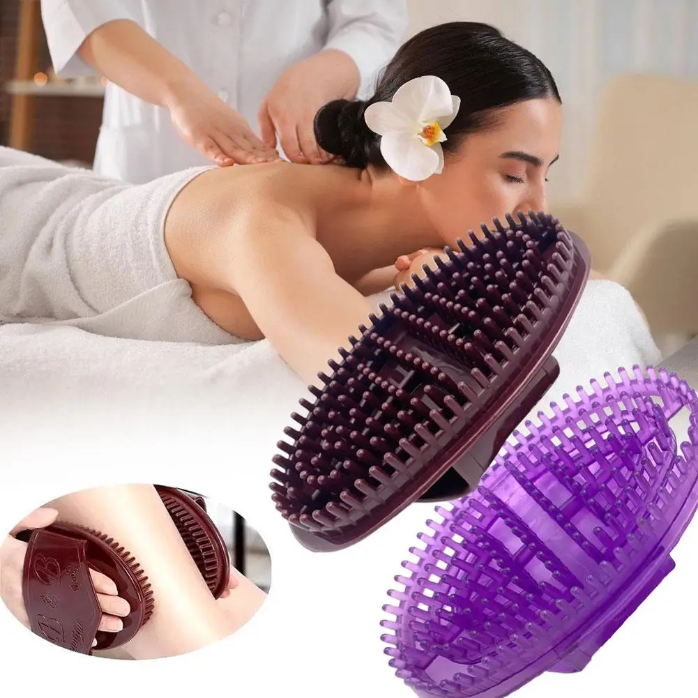 

Массажная щетка Meridian, отшелушивающий инструмент с натуральной щетиной и массажными узлами, снимает мышечное напряжение, релаксация всего тела, легкая ручка