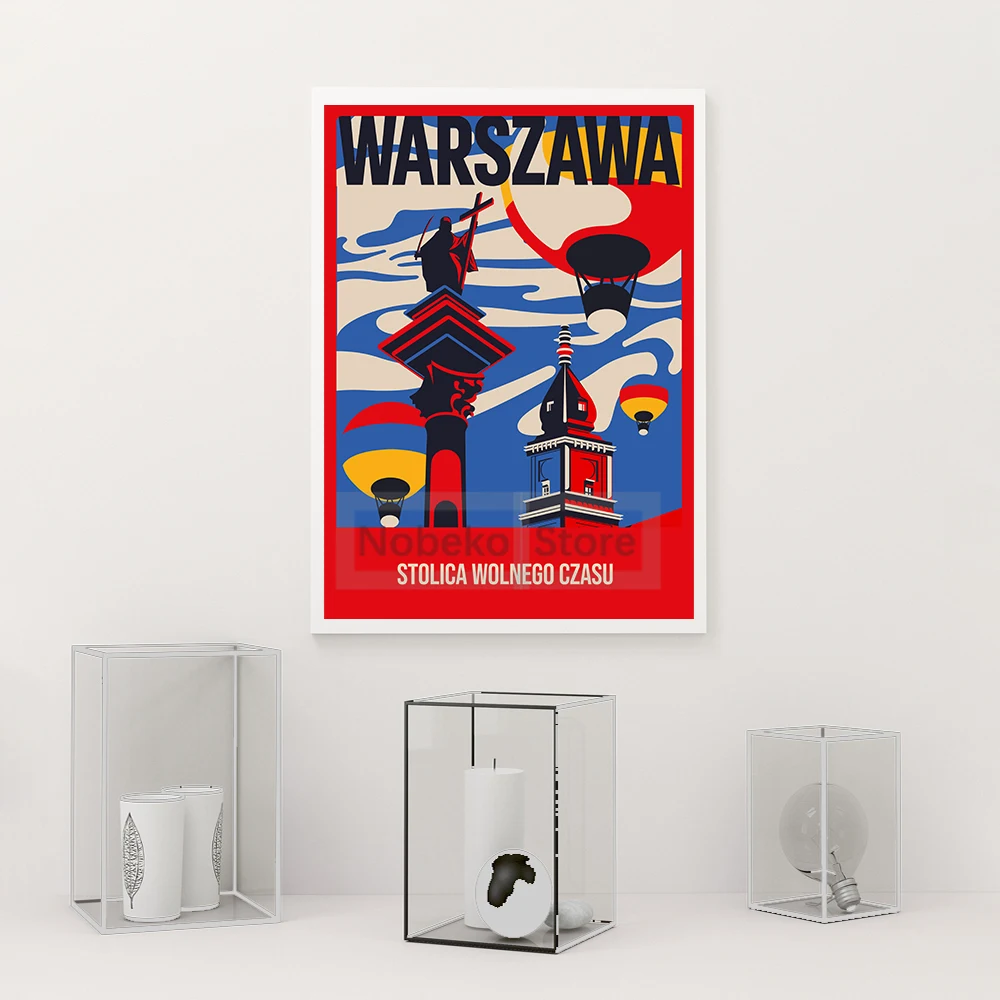 Polish Designer Warsaw City Landscape Works Poster Modern Minimalism Prints Canvas Painting Wall Art Pictures Home Room Decor