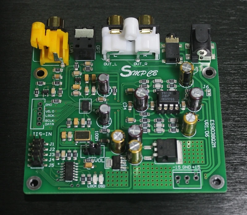 ES9038 Q2M DAC DSD Decoding Board Supports IIS DSD 384KHz Coaxial Fiber DOP