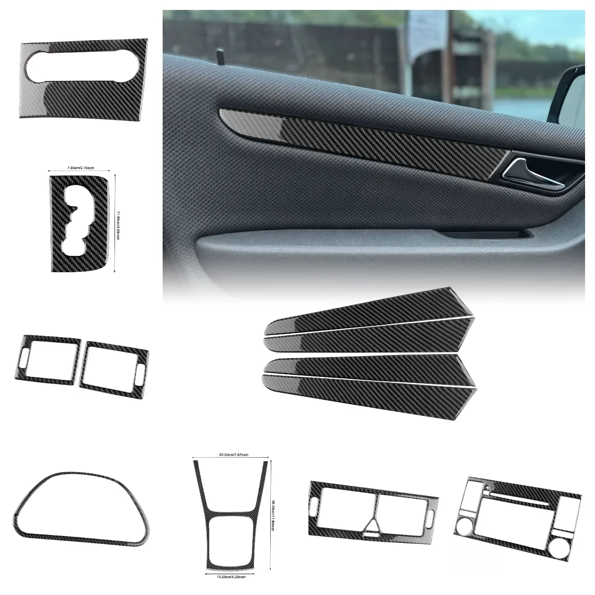For 2004 2005 2006 2007 2008 2009 2010 2011 Mercedes Benz A B CLASS W169 W245 Kit Available Real Soft Carbon Fiber Sticker
