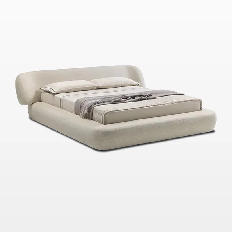 Haute couture series/wrapping bed master bedroom high-end cotton and linen fabric bed