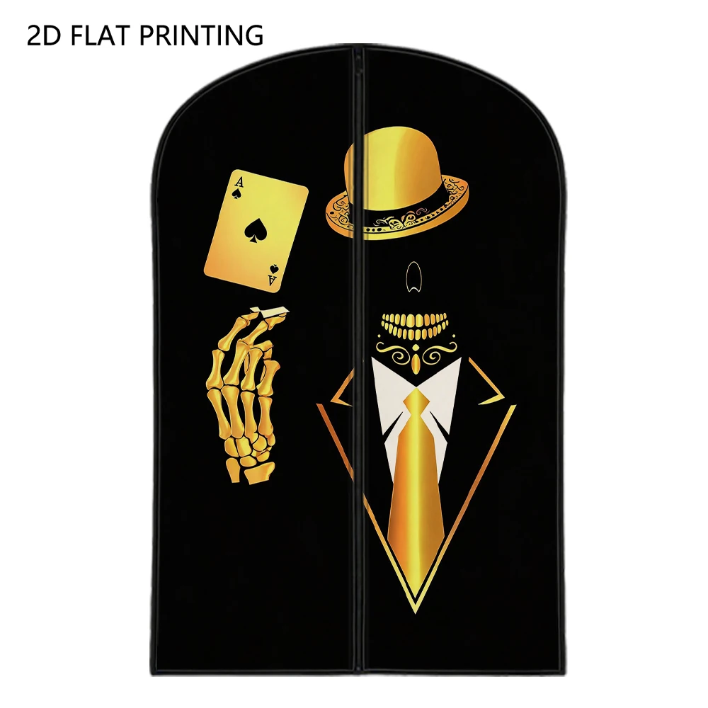 1pc skeleton poker Compressed Dust Cover Clothes Compression Hanging Storage Bag Household Wardrobe Organizer