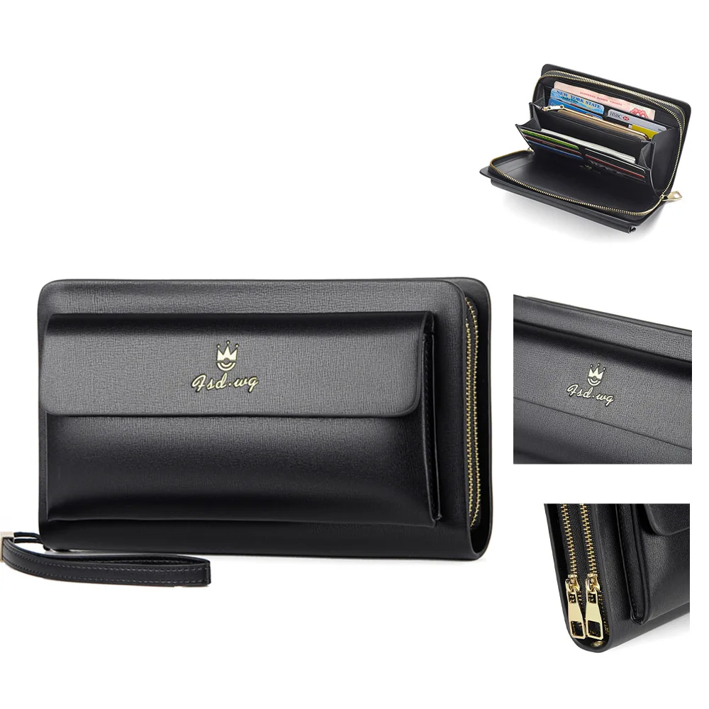 New Fashion Handbag Large Capacity Multi-compartment Multi-card Slot Wallet Business Casual Men's Clutch Luxury Messenger Bag