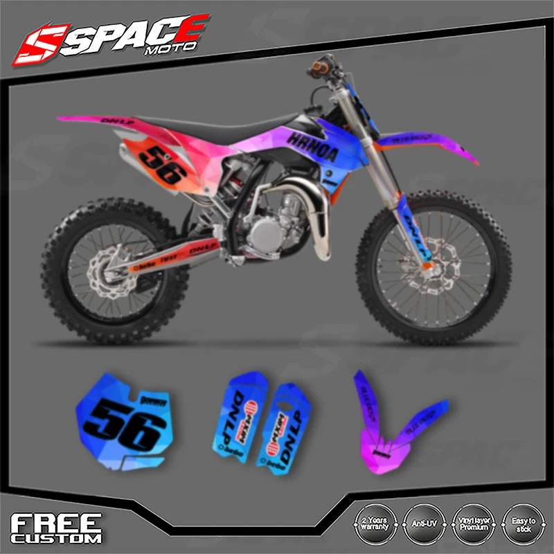 

SPACE пользовательская мотоциклетная графическая фоновая наклейка для KTM SX SX85 2013 2014 SX85 2015 2016 2017, комплекты наклеек 07