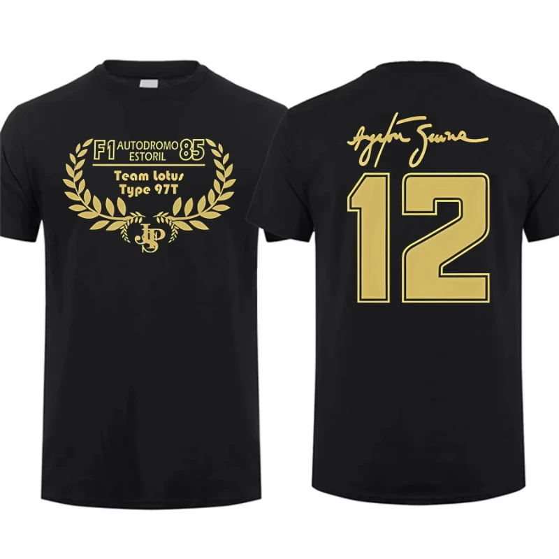 

Новинка 2025, мужская футболка Ayrton Senna, хлопковая футболка большого размера с коротким рукавом, забавная крутая футболка с рисунком, дышащий спортивный топ, уличная футболка