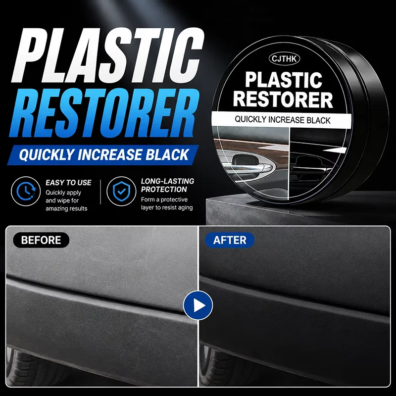 Car Plastic Restorer Plastic Polishing Leather Restore Polishing Paste Car Detailing Maintenance Paste Repair Coating Renovator