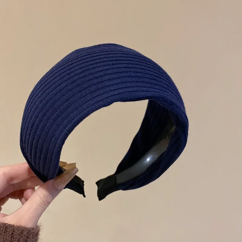 Einfarbiges Breites Stirnband mit Streifenmuster, Französischer Stil, Elegantes Haaraccessoire, Beliebter Internet-Celebrity-Look – Detail 37