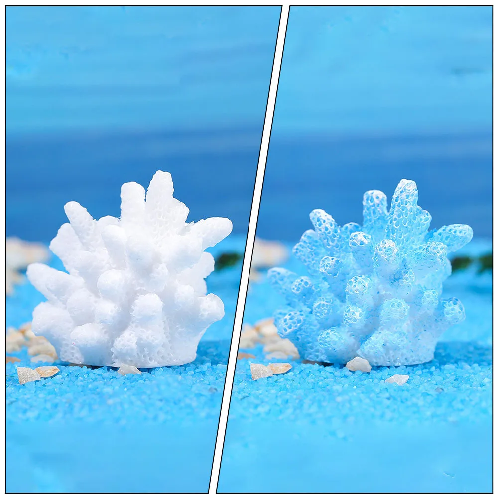 

1Set Aquarium Decoration Simulated Coral Ornament Resin Coral Statue Fish Tank Landscape Fish Shrimp Shelter Underwater Decor