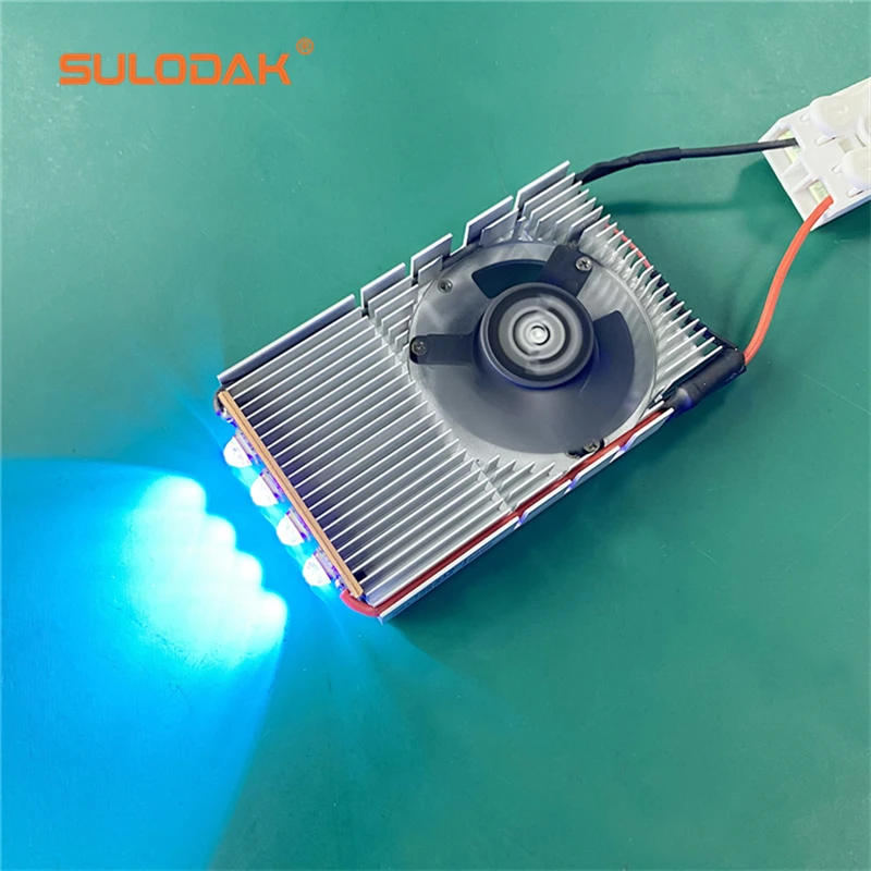 

3510 Air Fan Cooling 6090 Ultraviolet UV LED Light Glue Ink Curing Dry Lamp for Circuit Board Green Oil Phone Case Car Furniture