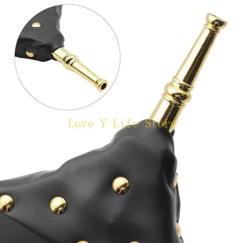 L74C Blower with Hanging Strap Multifunctional Black Fireplace Bellows Indoor for BBQ, Outdoor Camping, Stove
