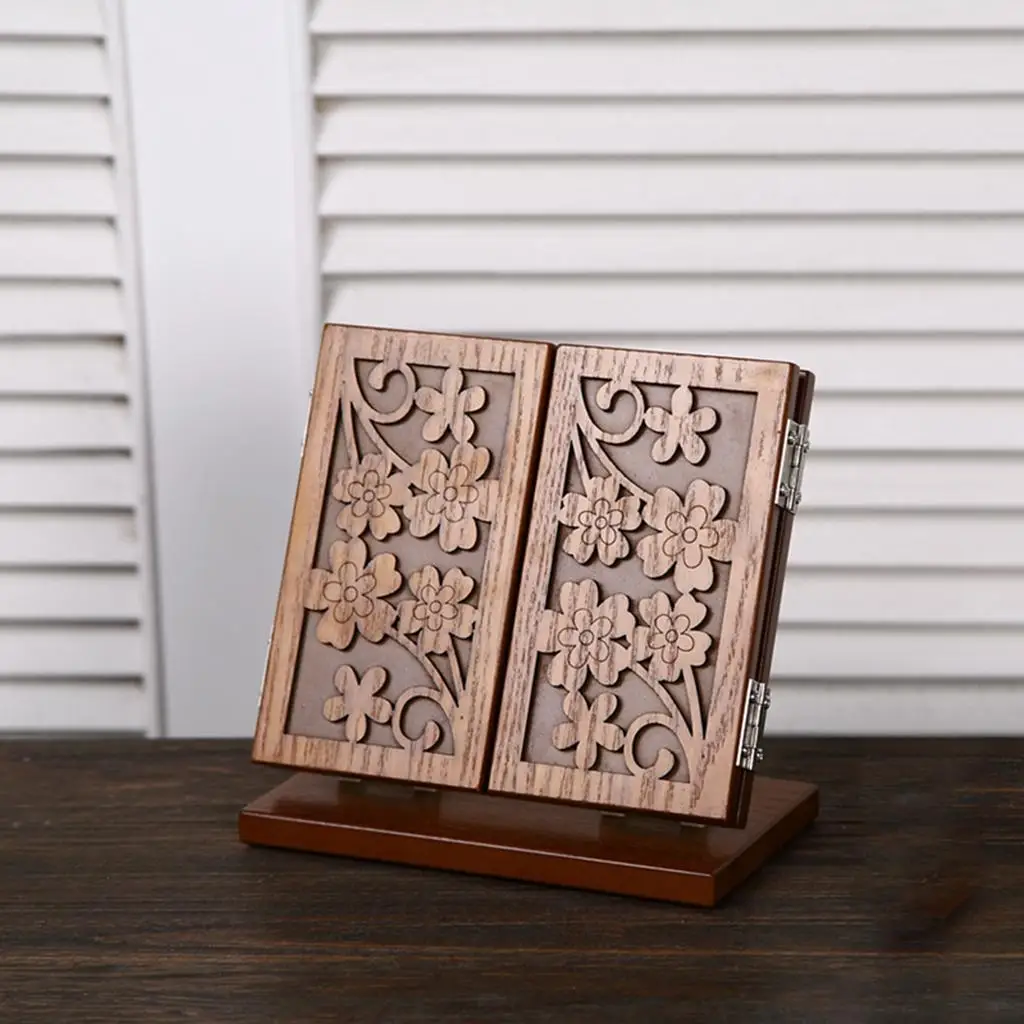 앤티크 스타일 나무 화장 거울 파노라마 드레싱 거울 뷰티 선물 연한 나무색