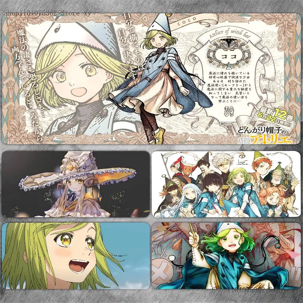 

Anime Witch Hat A-Atelier Mousepad Non-slip Suitable For Office Computers Laptops E-sports Game Desk Mats XXL Keyboard
