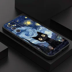 Starry Cat Phone Case For Samsung Galaxy A56 A55 A36 A35 A26 A25 A17 A16 A15 A07 A06 A05 A05S A54 A34 A24 A14 A04 A04S A04E 5G