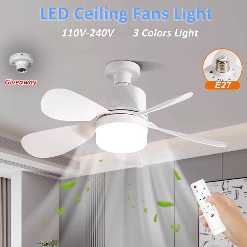 

85 В-265 В светодиодный потолочный вентилятор с дистанционным управлением, 3 цвета, лампа с регулируемой яркостью, бытовой потолочный вентилятор для внутренней гостиной