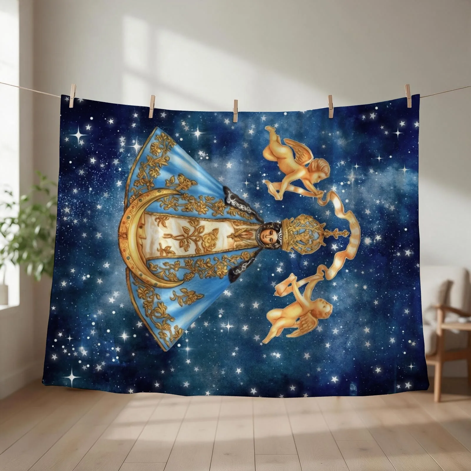 Virgen de San Juan de los Lagos, Our Lady of San Juan de los Lagos Throw Blanket for babies wednesday Designers Blankets