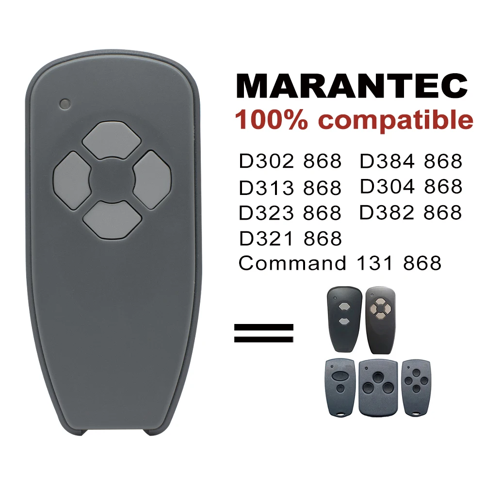 1-10 PCS Marantec 868 MHz Garage Door Remote Control Compatible D302 D304 D384 D313 D323 D321 Command 131 868.3 Transmitter