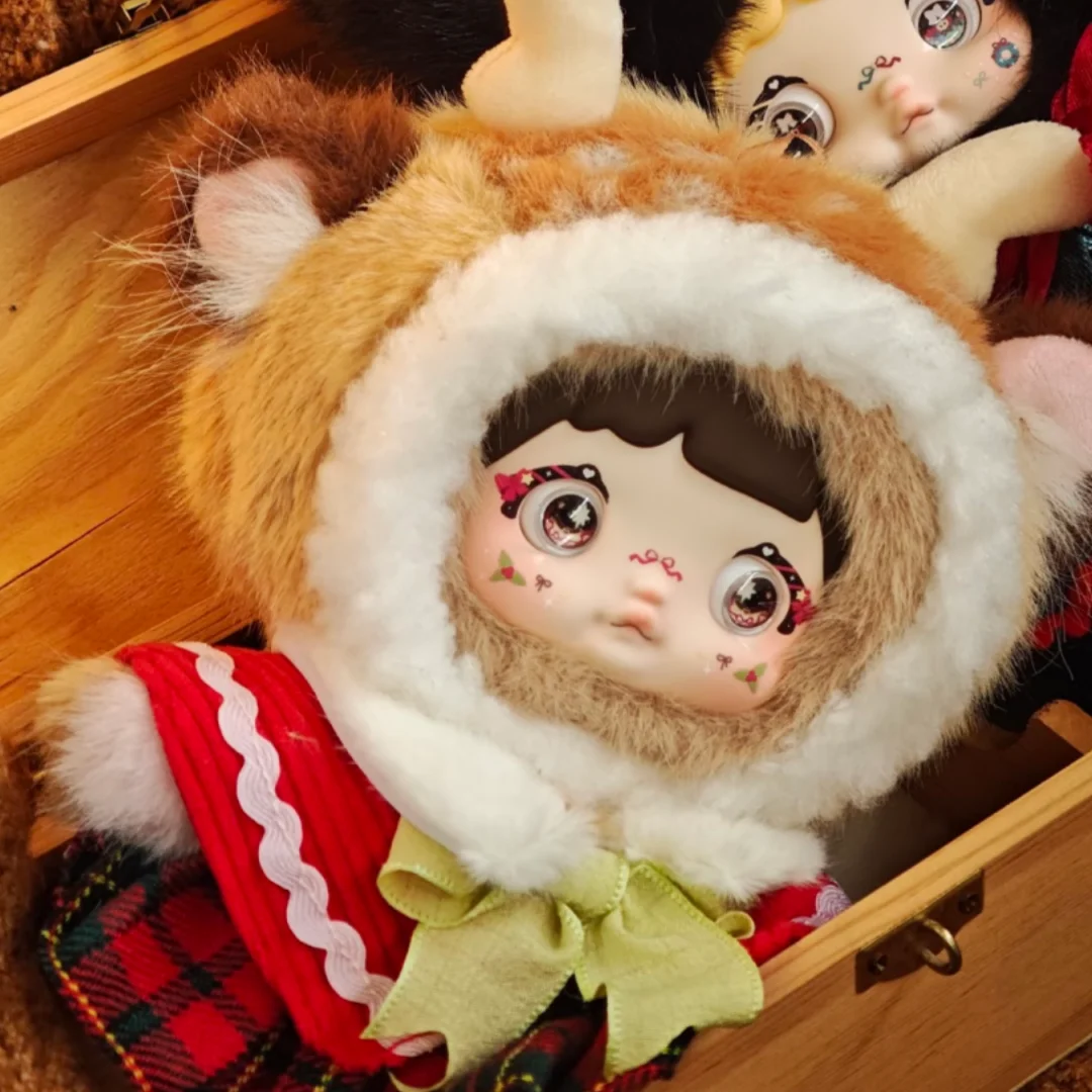 Nommi – boîte aveugle en peluche magique de réveillon de noël, pendentif de poupée lapin de noël, cadeau de noël pour filles