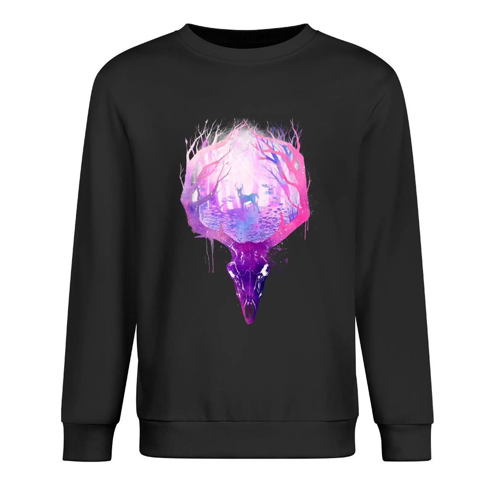 الغزلان الجمجمة دائرة الحياة البلوز ملابس رجالي ملابس رجالية الكورية نمط الملابس أنيمي الملابس الخريف البلوز