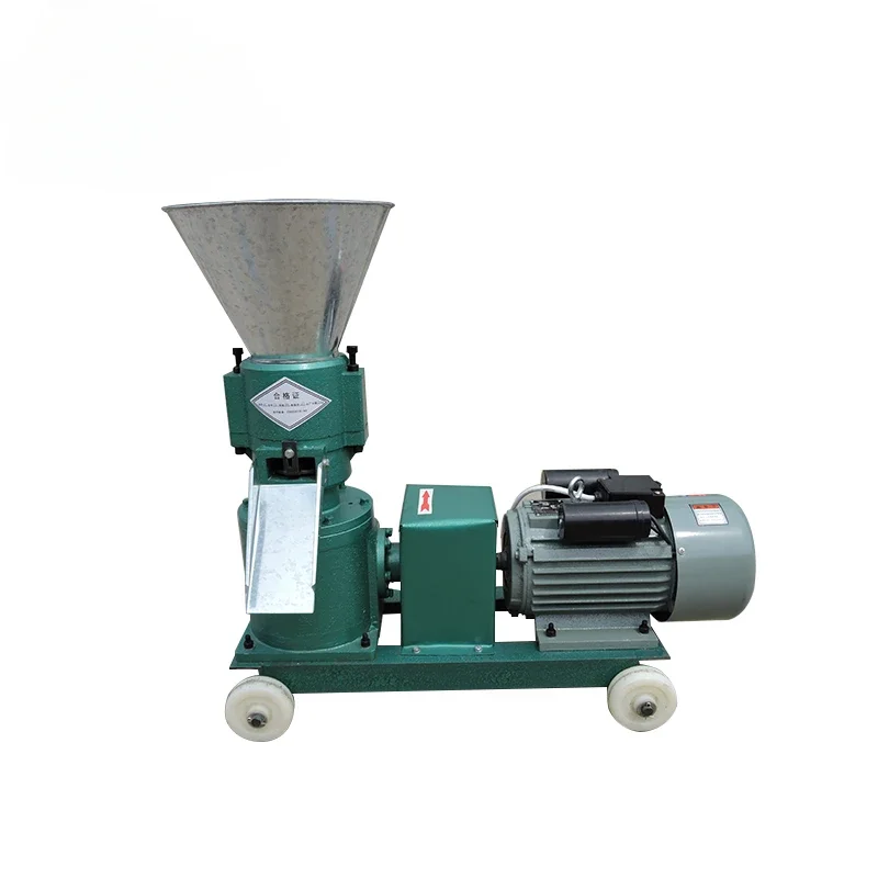 4KW 100-150KG/h Pellet Animal Feed Machine Wheat Bran Pelletizer