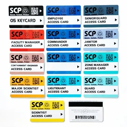 Tarjeta de identificación de acceso seguro SCP Foundation, keycard cosplay, versión secreta de laboratorio