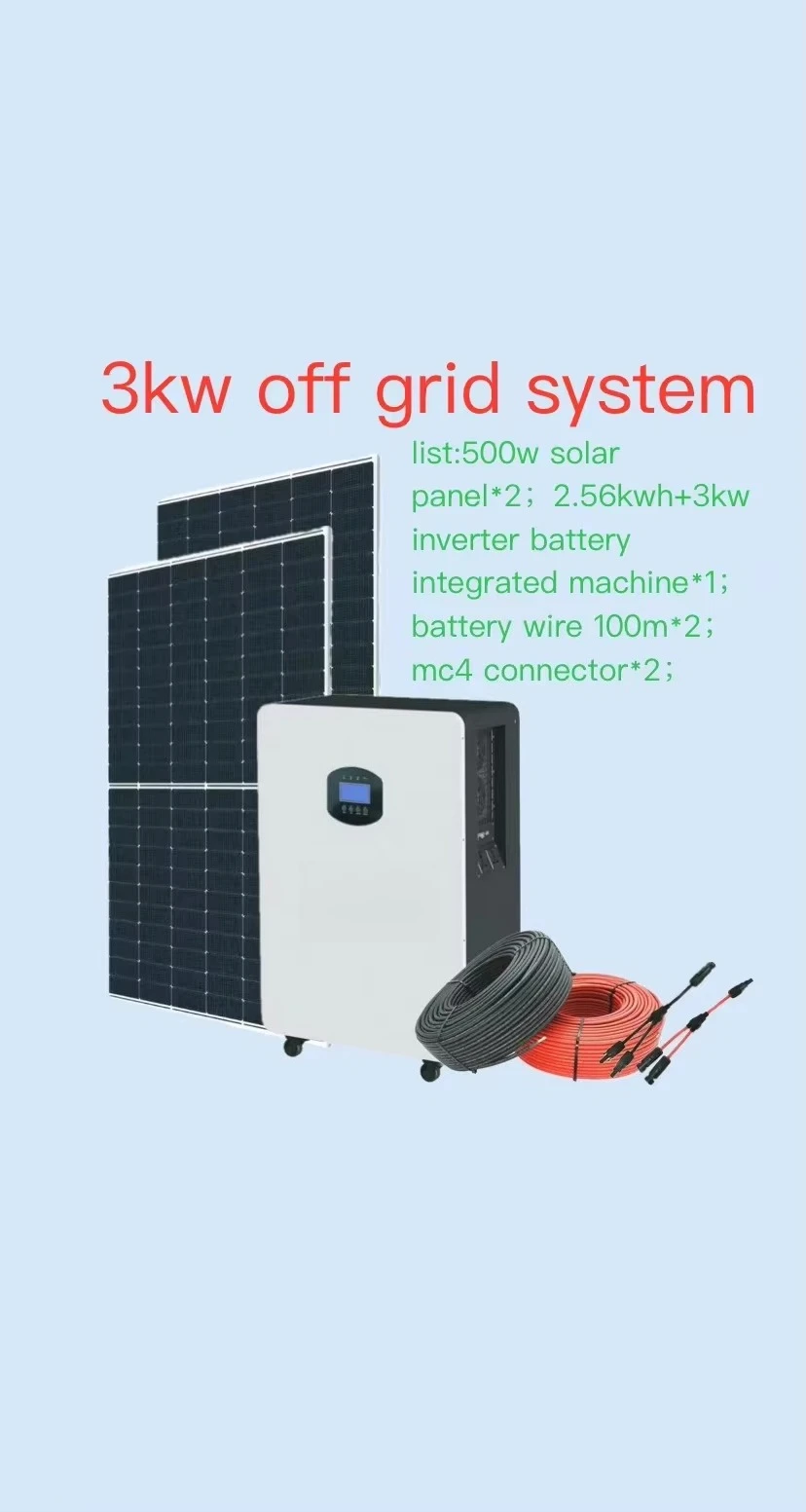 3KW 5KW 10KW off-grid solar power generation complete system for home outdoor use, the whole panel system is directly installed